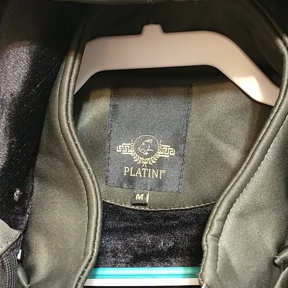 Men's Army green warm coat - Picture 3 of 5